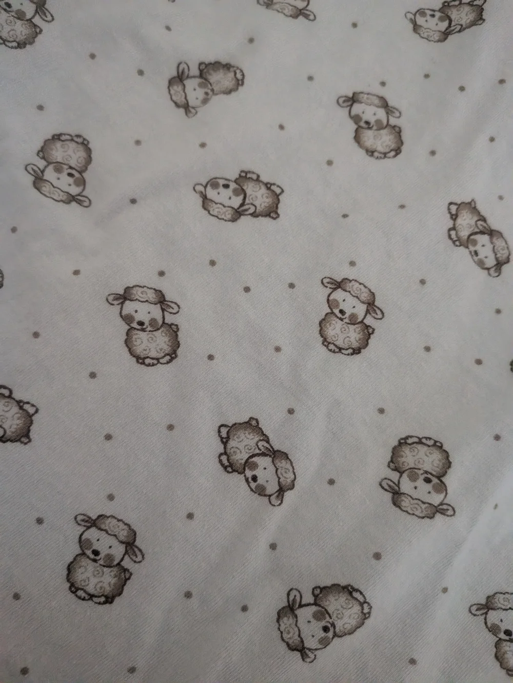 BabiesRUs White and Brown Printed Baby Bassinet Sheet